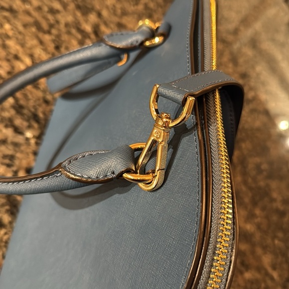 Michael Kors Blue large dome satchel Handbag NWT - Picture 12 of 17